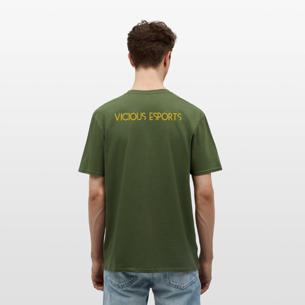 Vicious Esports T-shirt med logo & text - military green