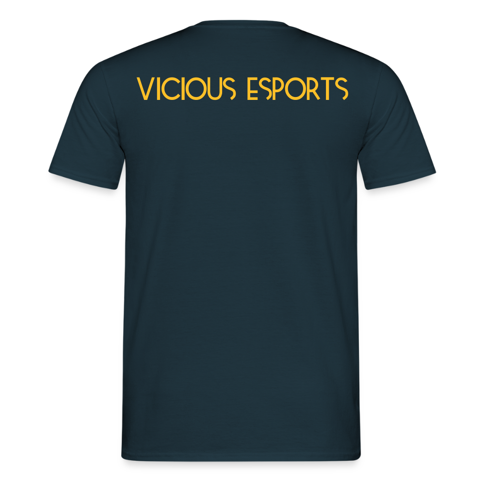 Vicious Esports T-shirt med logo & text - navy