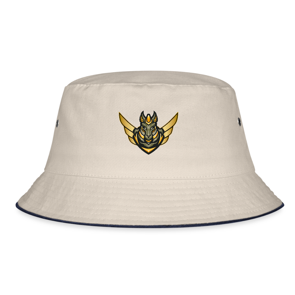 Vicious Esports Bucket Hat – Spela Hårt, Se Bra Ut - ecru/navy