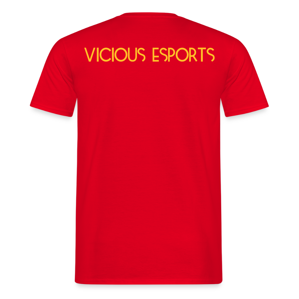Vicious Esports T-shirt med logo & text - red