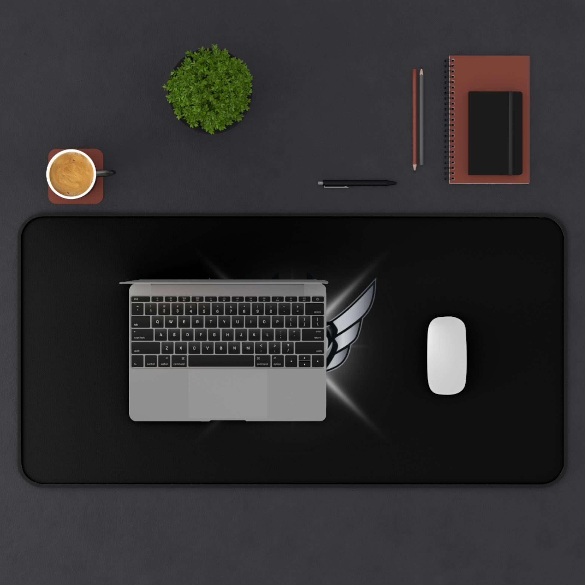 Vicious Esports Desk Mat – Vit/Grå, komfort & stil för gaming och kreativitet
