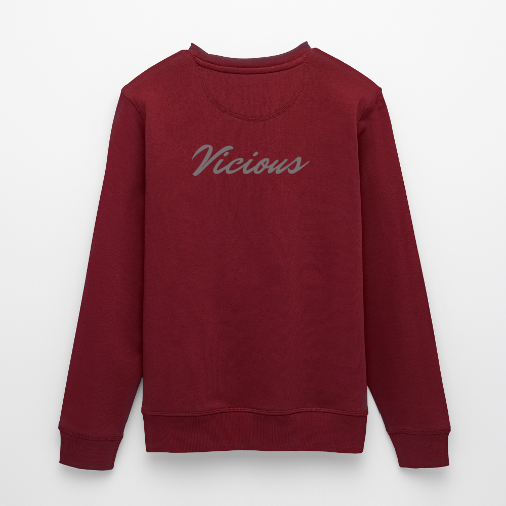 Vicious Esports Tjocktröja – Grå Logo, Maxad Komfort & Stil - burgundy
