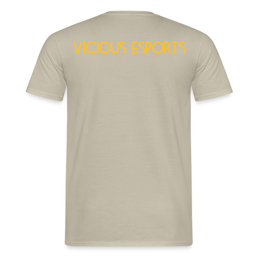 Vicious Esports T-shirt med logo & text - sand beige