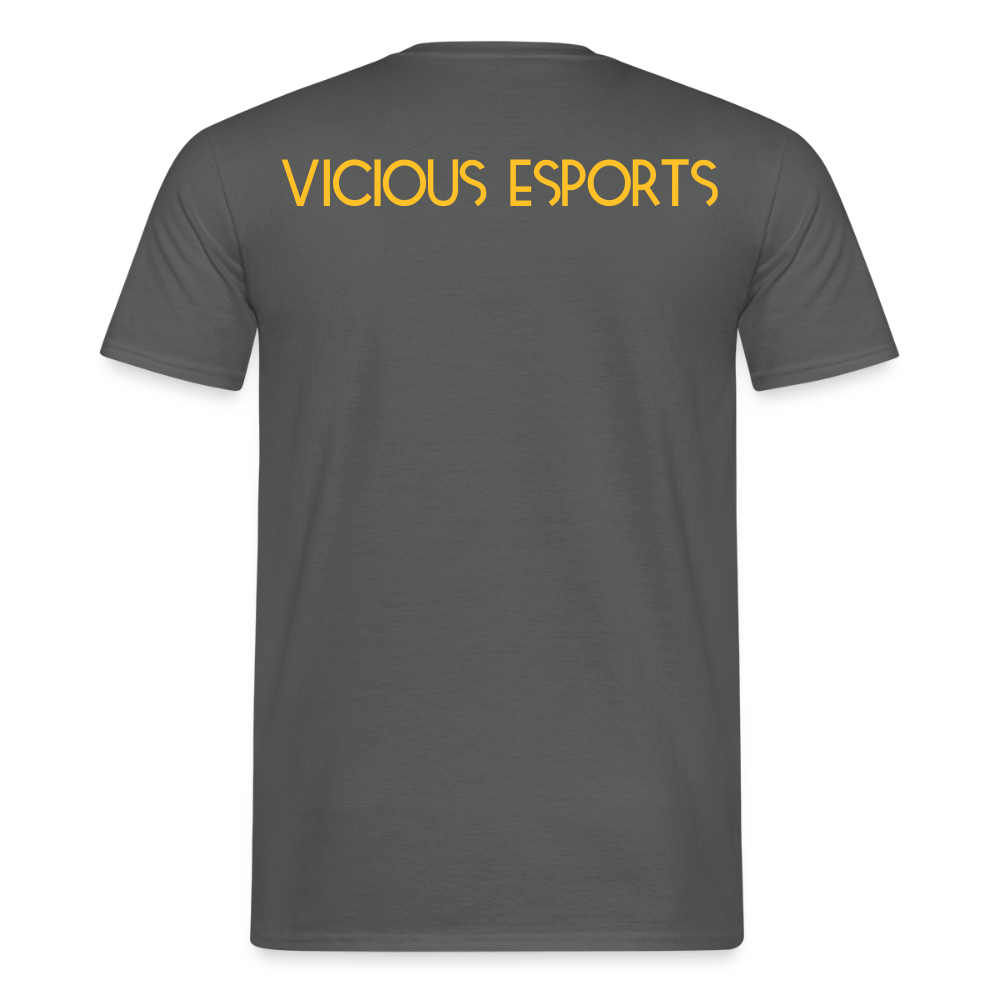 Vicious Esports T-shirt med logo & text - charcoal grey